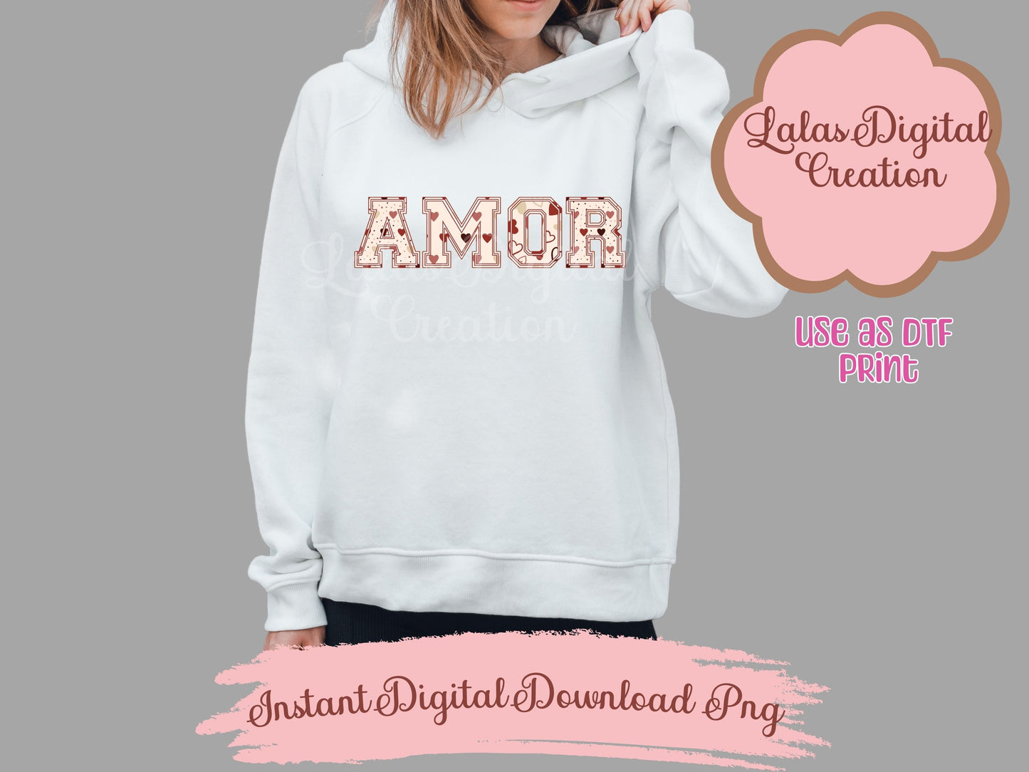 AMOR Spanish Love Clipart PNG Bundle Instant Digital Download