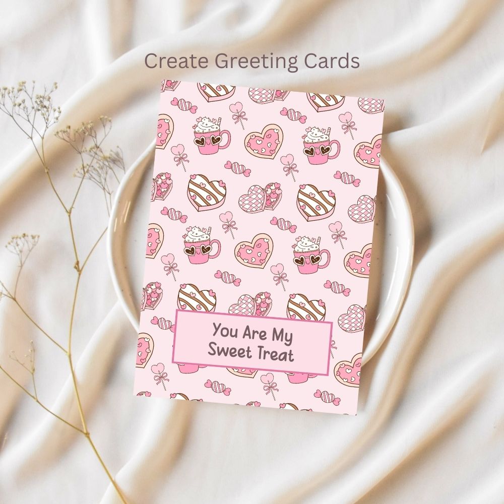 Sweets & Drink Valentines Seamless Repeating Pattern Paper Bundle Set