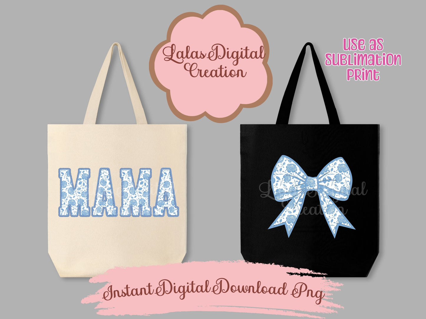 MAMA & Bow Clipart Bundle Instant Digital PNG Download