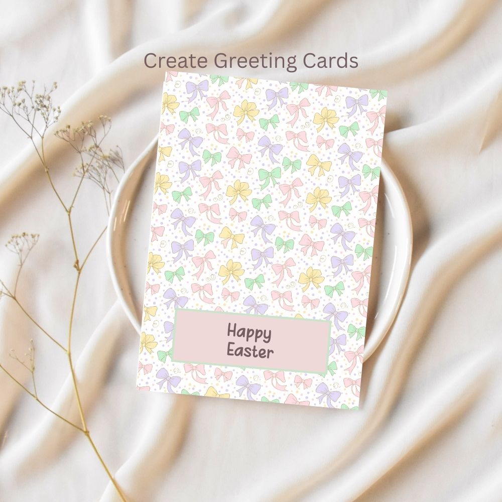 Easter Pastel Coquette Bow Seamless Repeating Pattern Paper Bundle Set