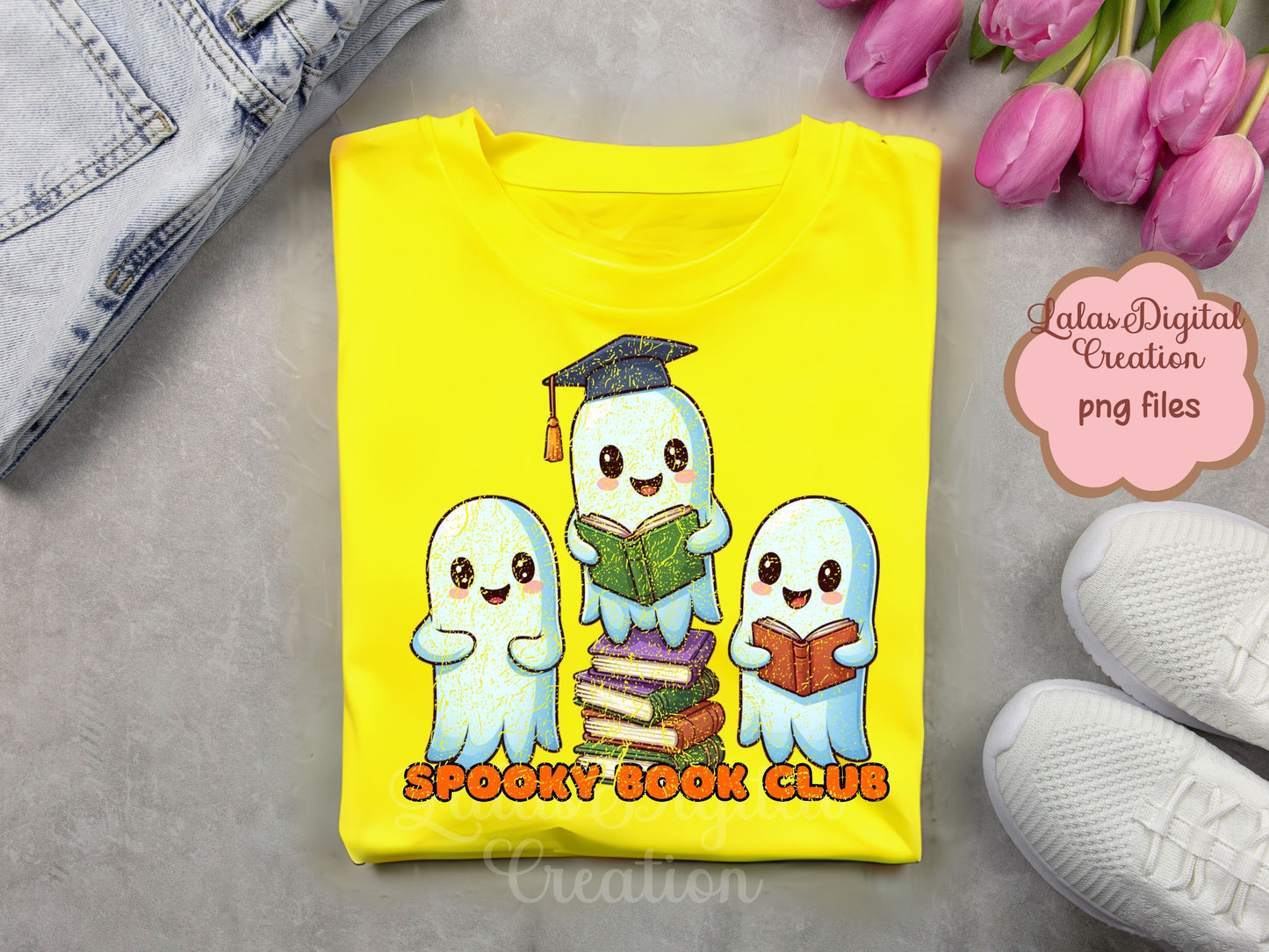 Book Reader Ghost Clipart Instant Digital PNG Download