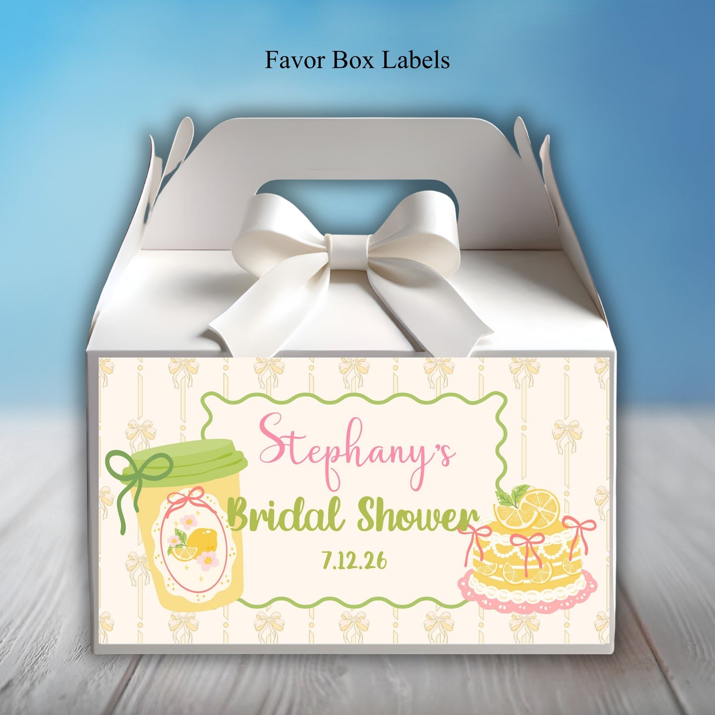 Lemon Bridal Shower Party Sticker Labels