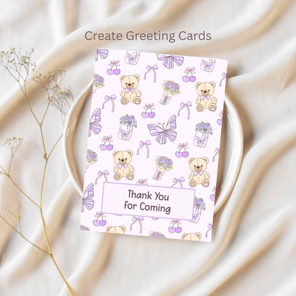 Purple Preppy Seamless Repeating Pattern Paper Bundle Set