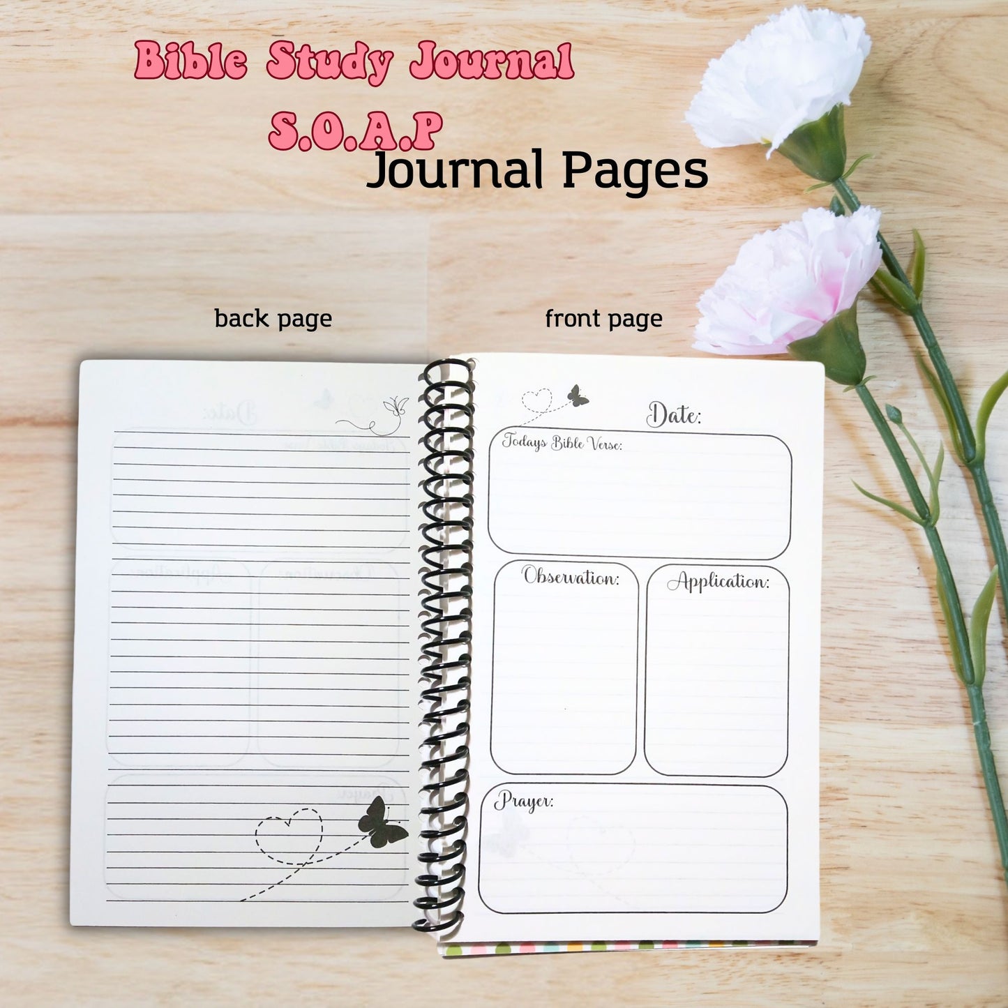 S.O.A.P Bible Study Method Journal Notebook