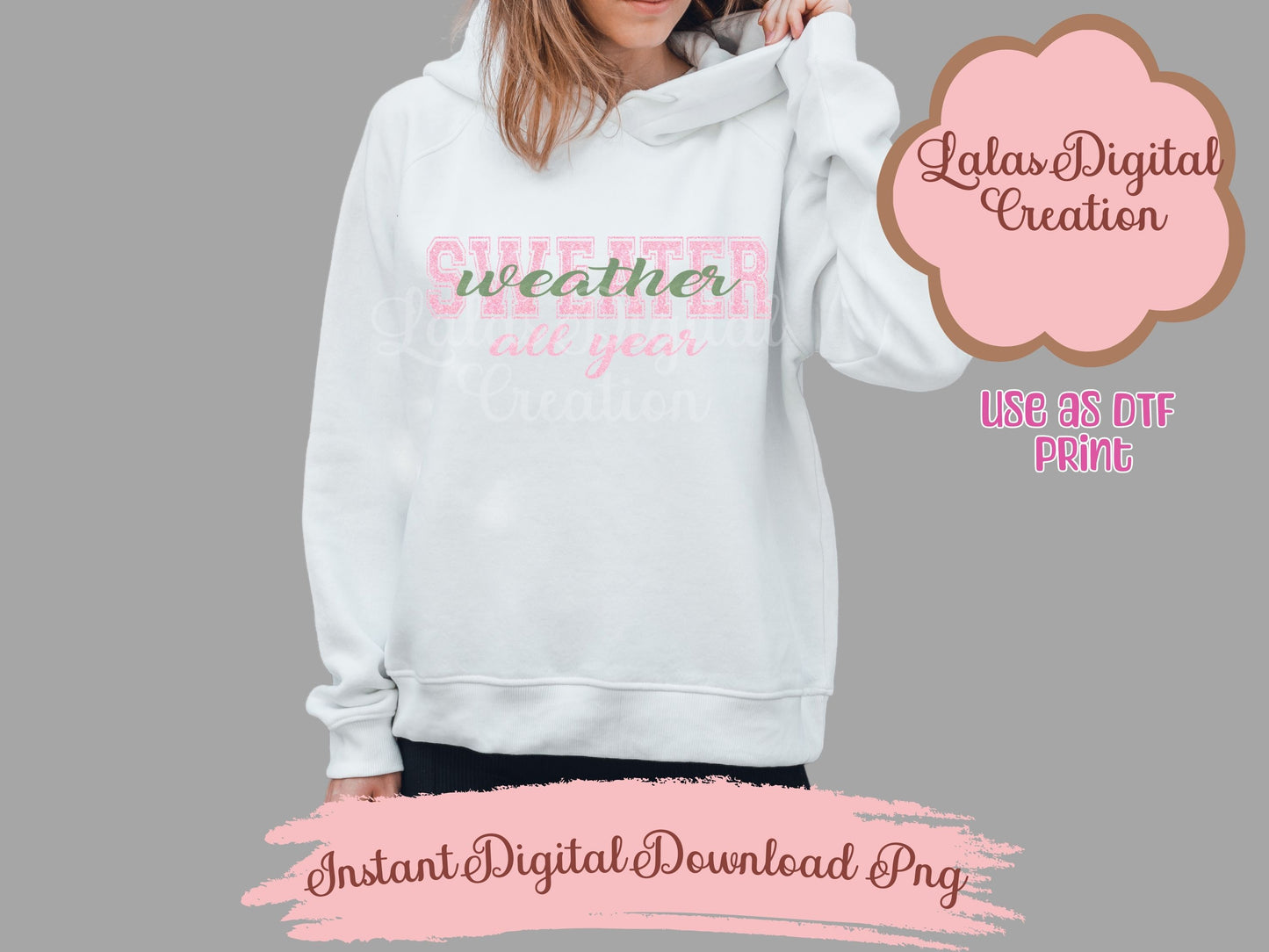 Sweater Weather P Clipart PNG Instant Digital Download