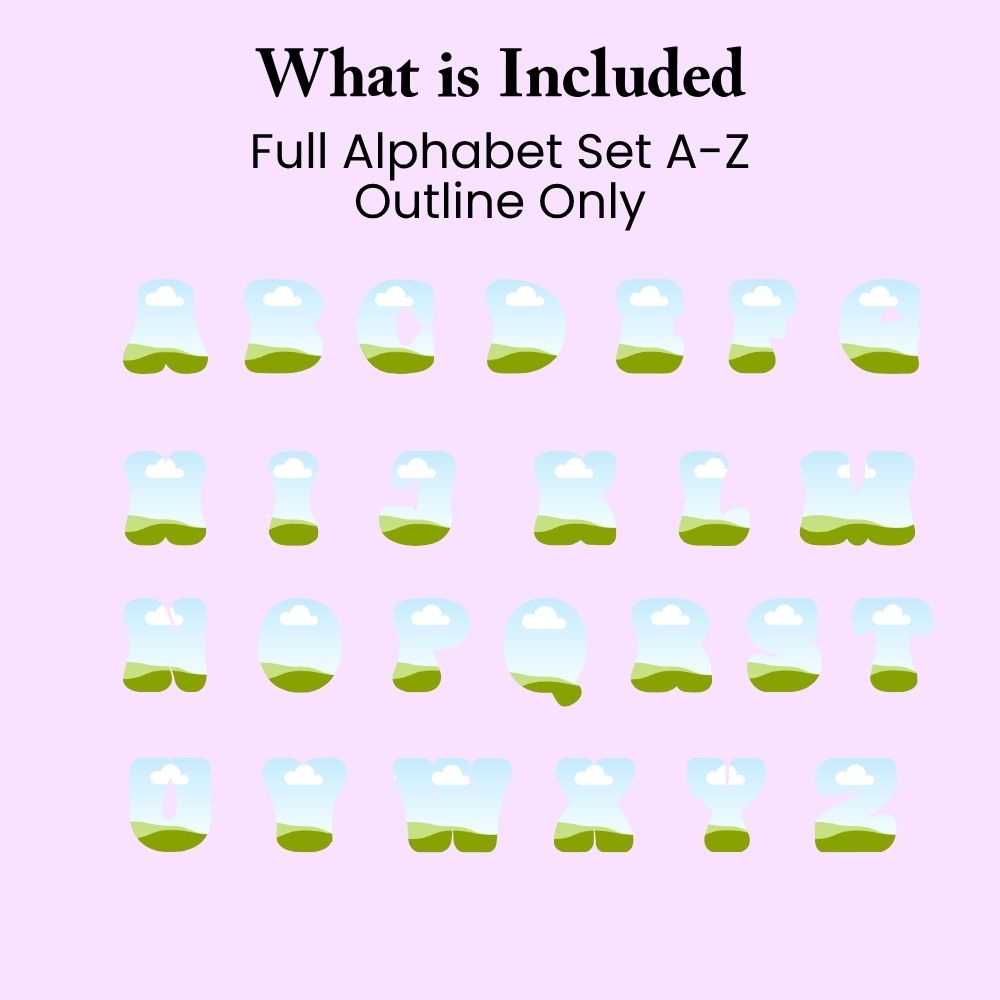 Editable Alphabet Canva Frame Template 3