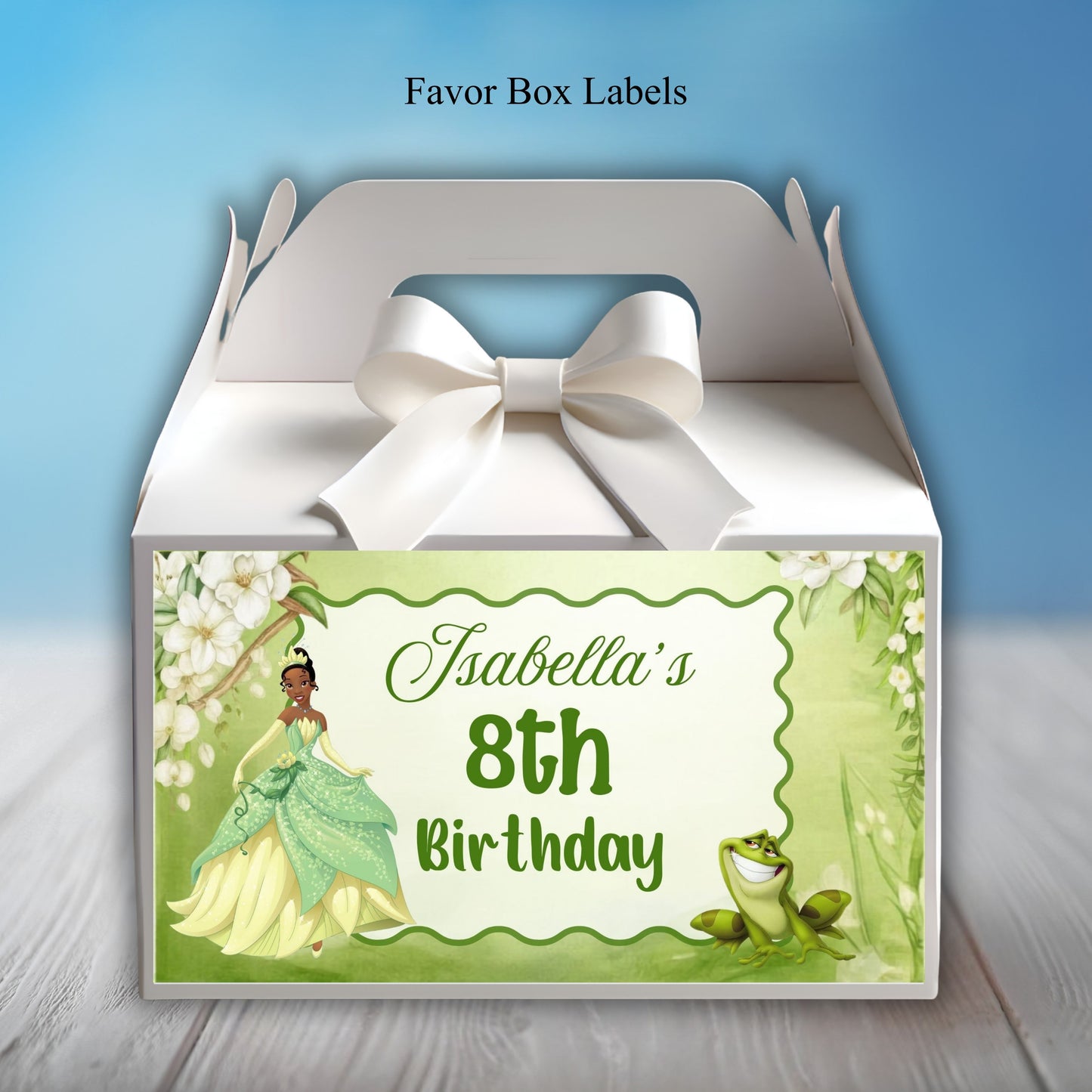 Princess Tiana Party Sticker Labels