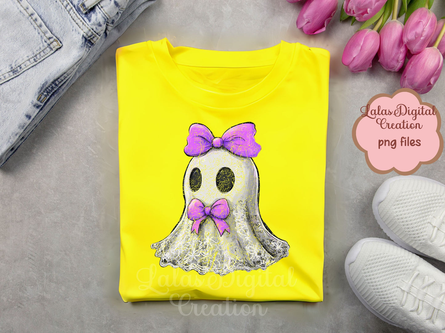 Coquette bow Ghost Clipart Instant Digital PNG Download