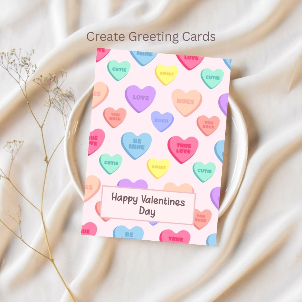 3 Valentines Heart Candy Seamless Repeating Pattern Paper Bundle Set