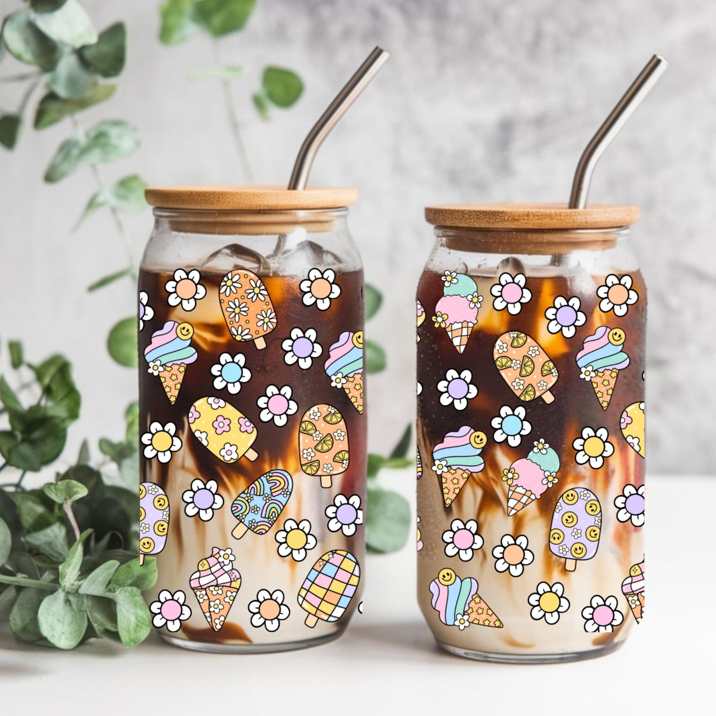 Summer Sweet Treats Libbey Glass Can Cup Wrap