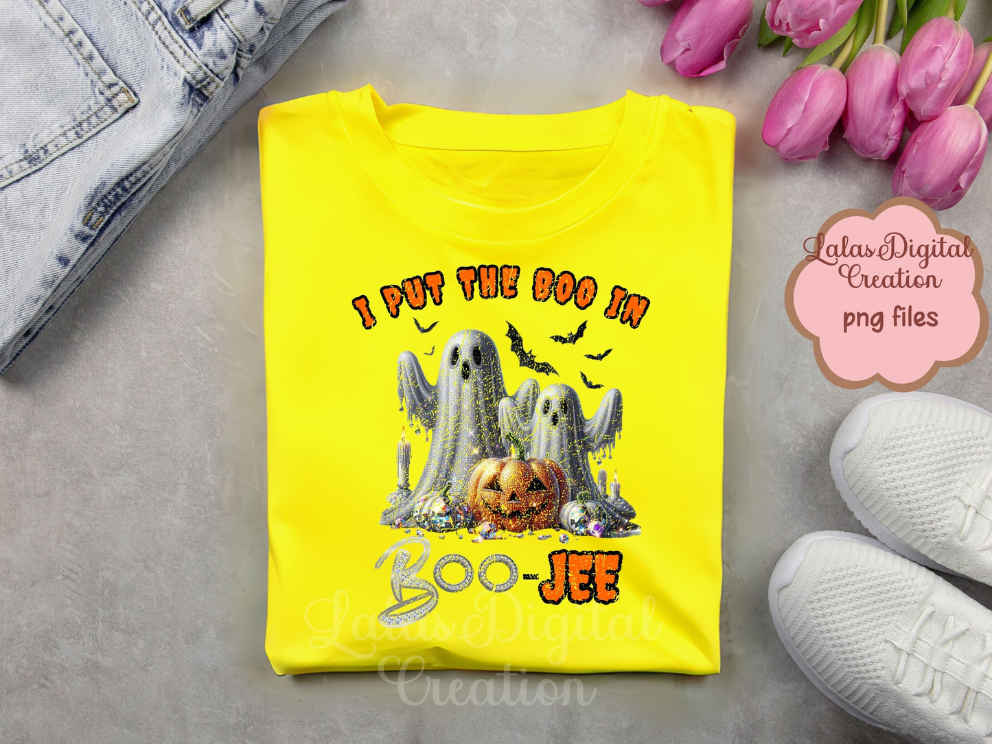 Boo-Jee Ghost Clipart Instant Digital PNG Download