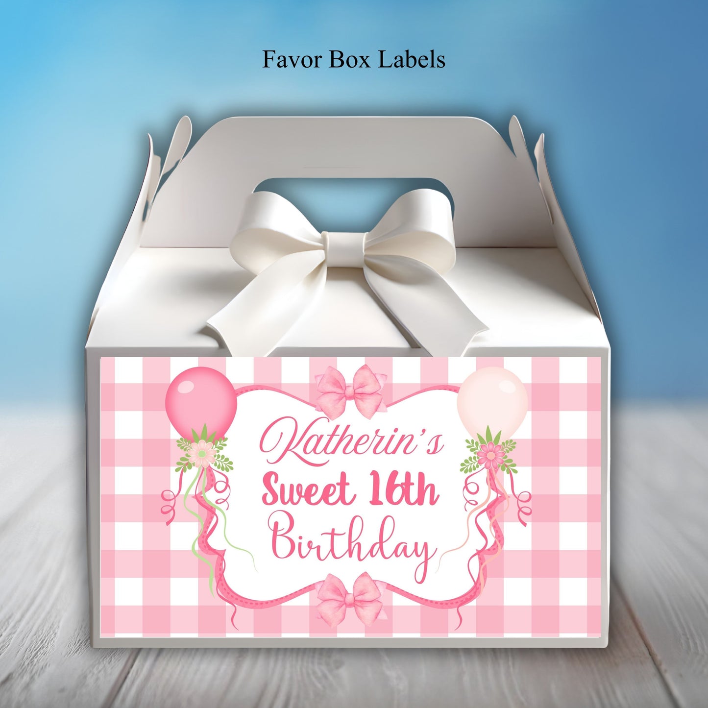 Sweet 16 Party Sticker Labels