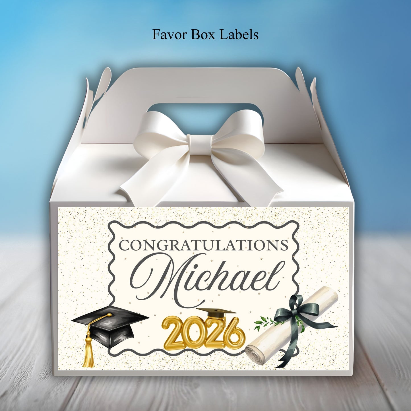 Gold and Black Party Sticker Labels