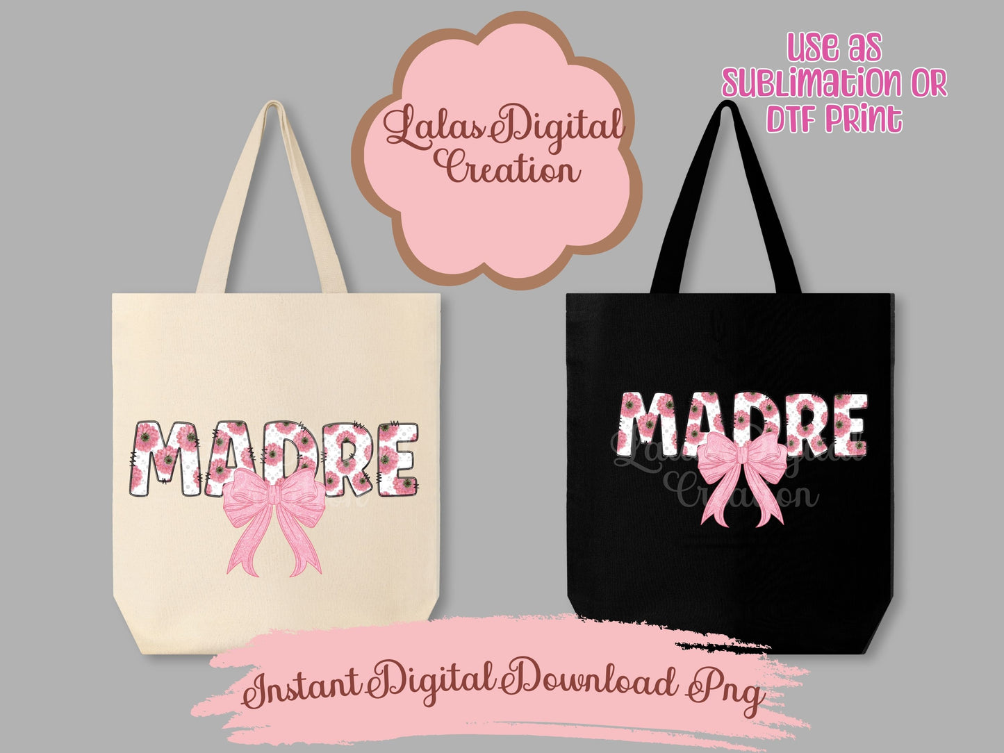 Madre Coquette Bow Clipart PNG Instant Digital Download
