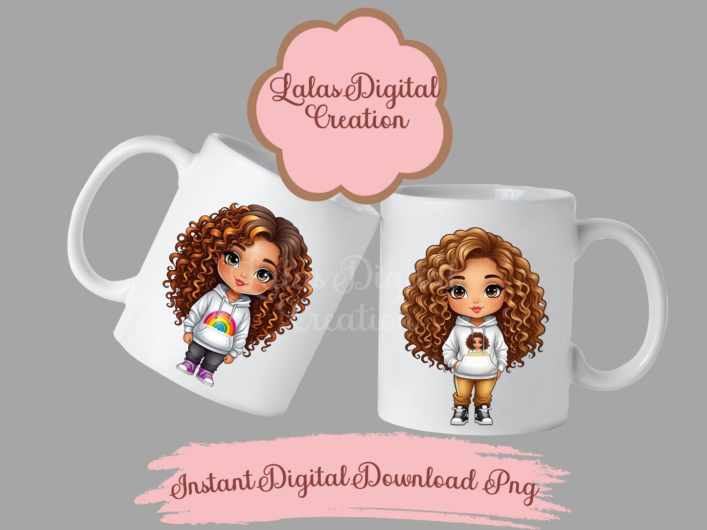 Cute Girl Clipart Bundle Instant Digital PNG Download