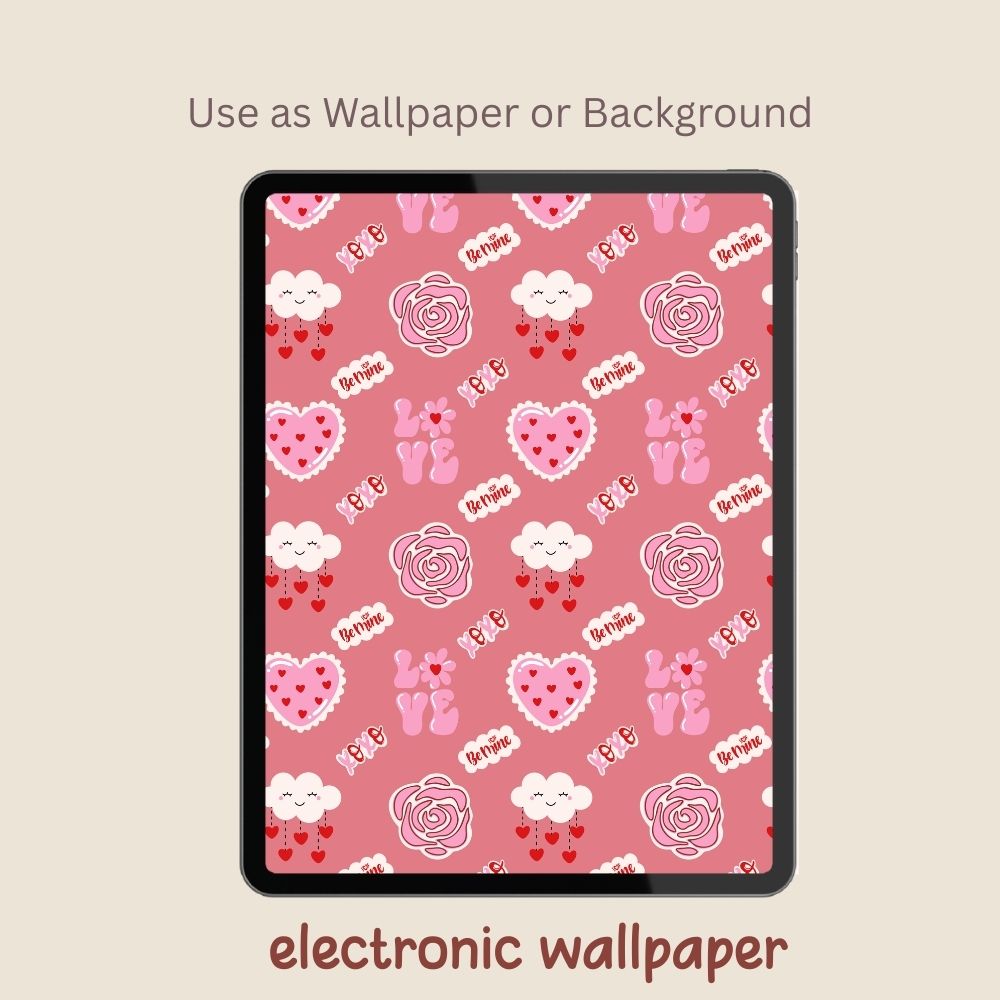 Valentines Be Mine XOXO Seamless Repeating Pattern Paper Bundle Set
