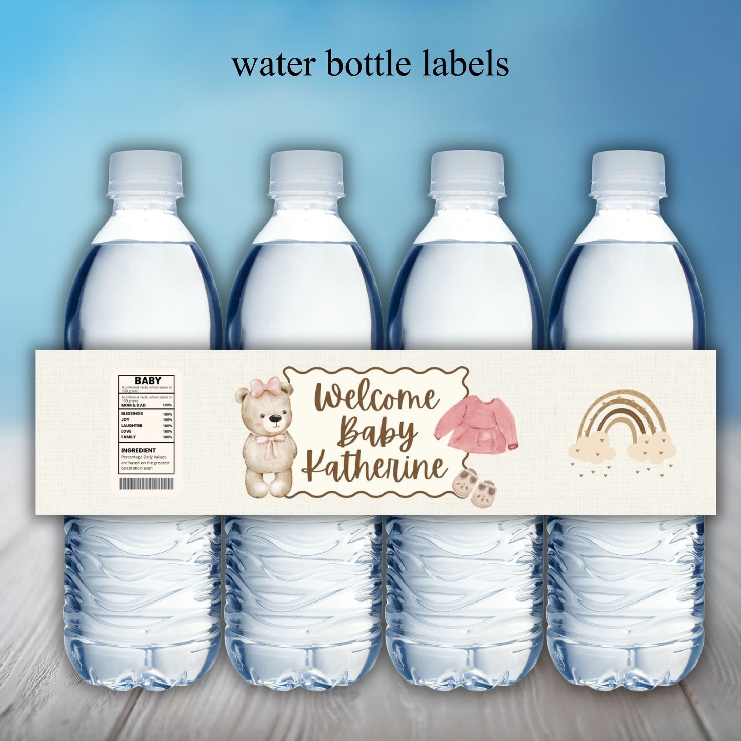 Boho Girls BabyShower Party Sticker Labels