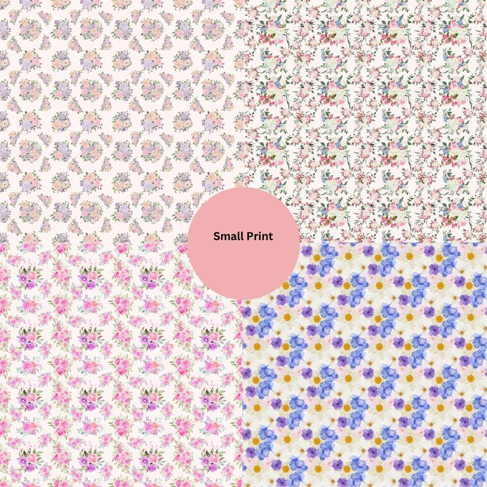 Floral Seamless Digital Pattern Paper Bundle