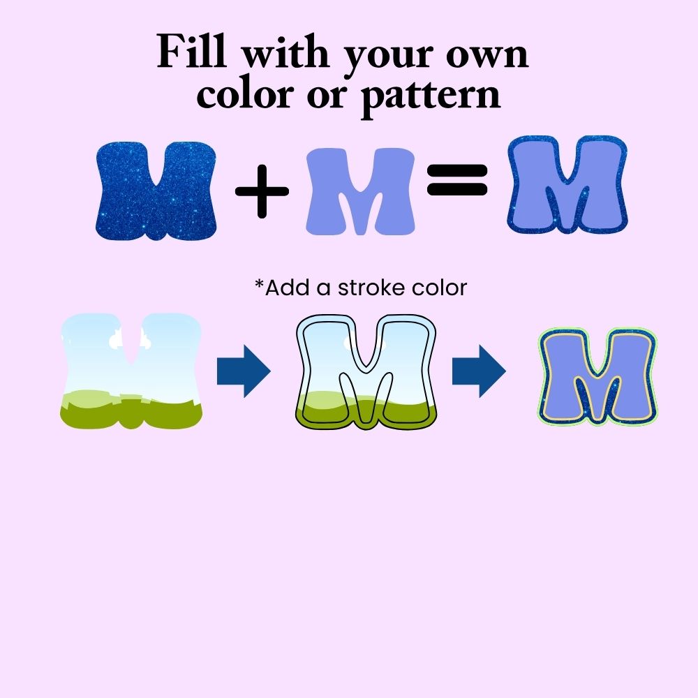 Editable Alphabet Canva Frame Template 3