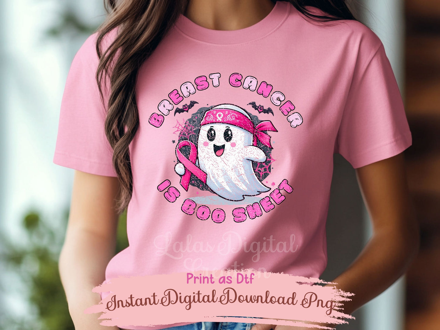 Pink Ghost Clipart Instant Digital PNG Download
