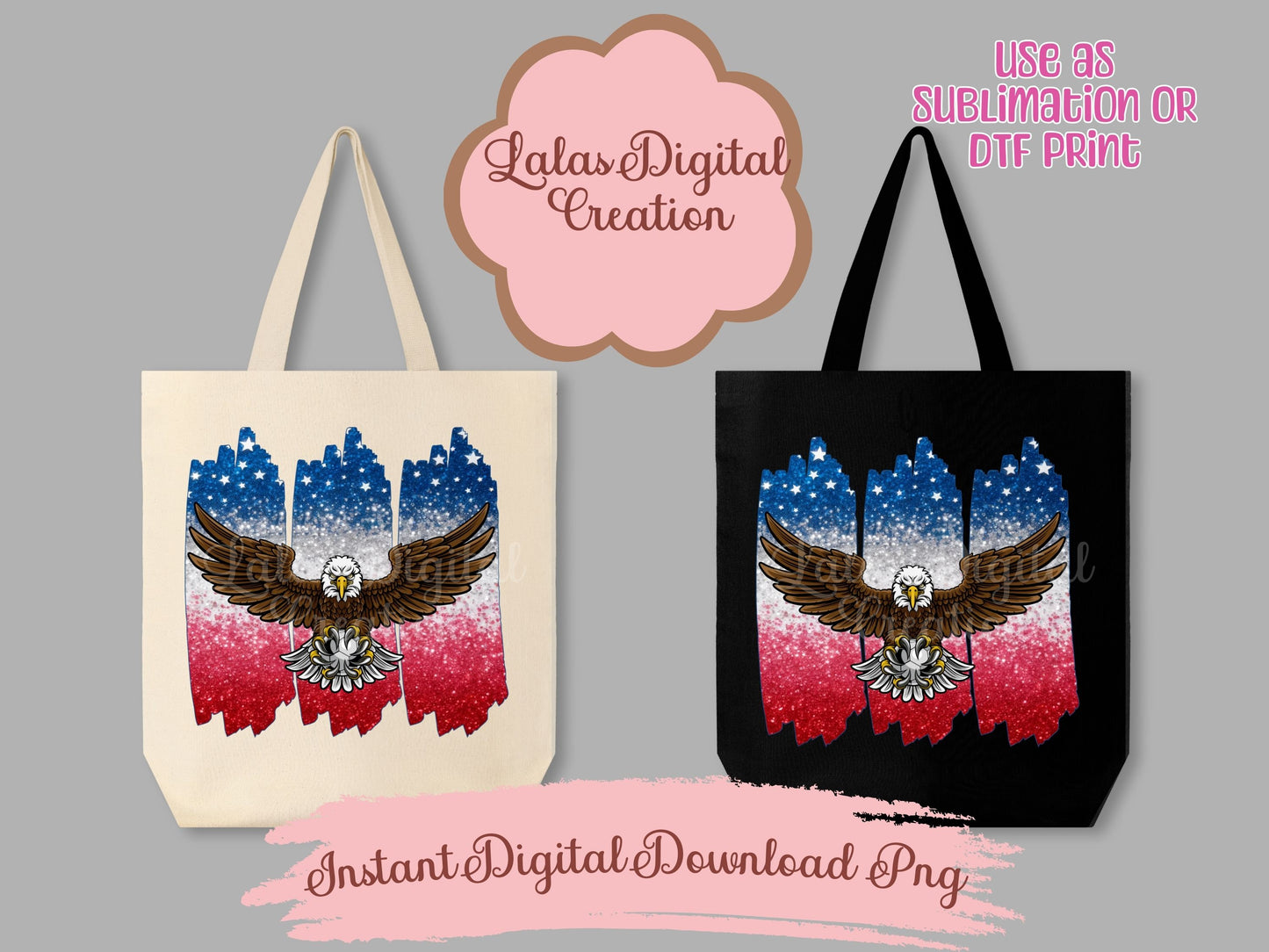 USA American Flag Brush Clipart PNG Instant Digital Download