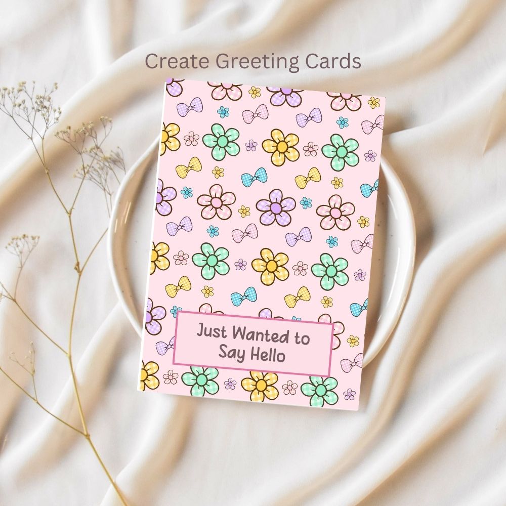 Plaid Daisy Flowers Seamless Repeating Pattern Paper Bundle Set