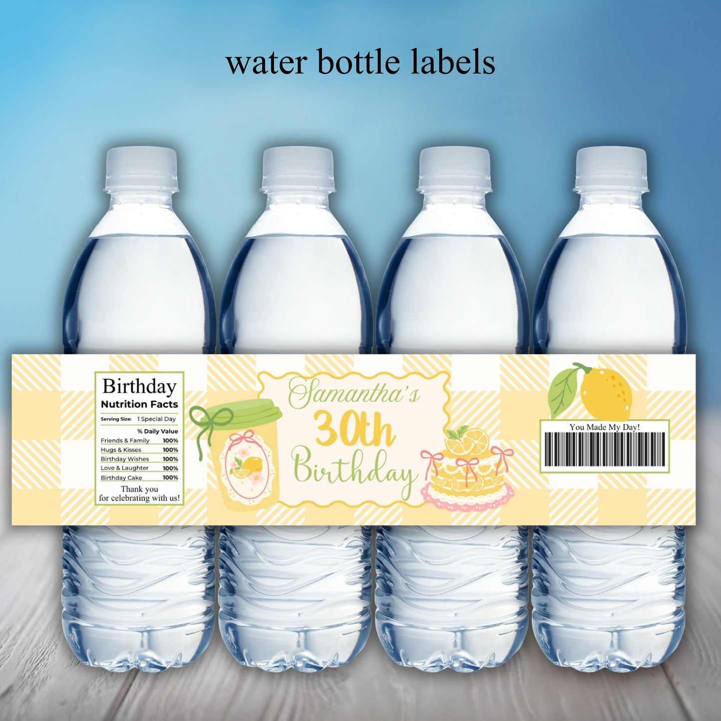 Lemonade Tea Party Sticker Labels