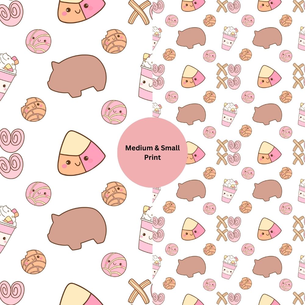 Sweet Mexican Bread Seamless Digital Pattern Paper Set