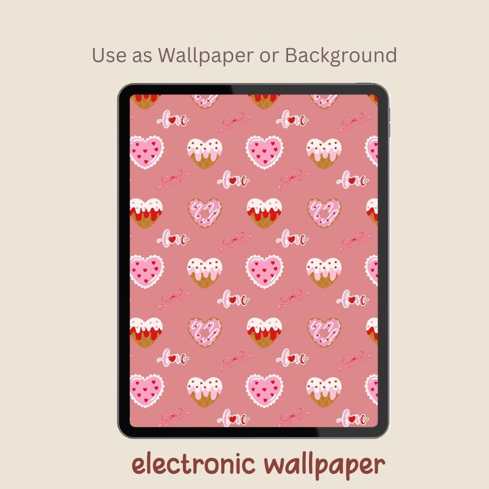 Valentines Heart Seamless Repeating Pattern Paper Bundle Set
