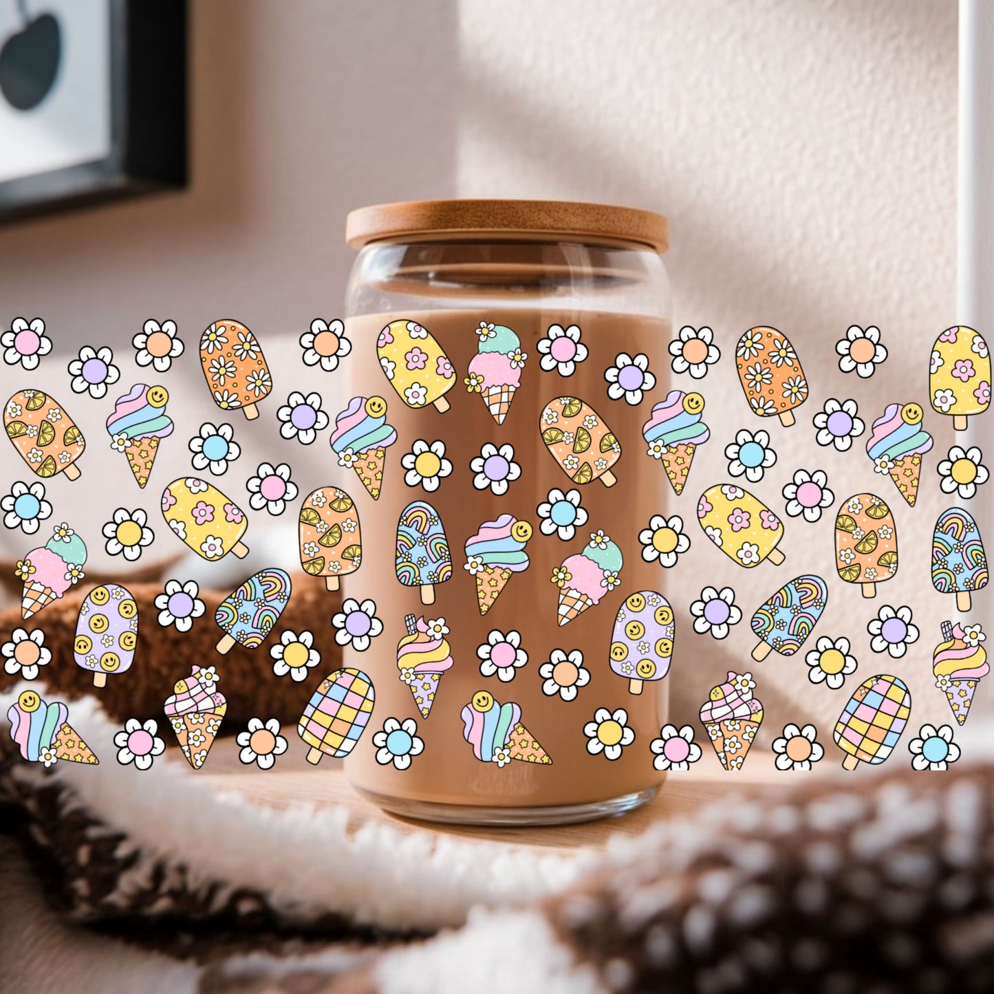 Summer Sweet Treats Libbey Glass Can Cup Wrap