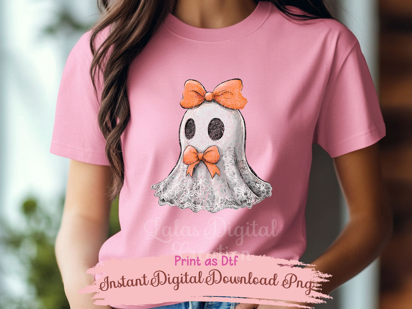 Coquette bow Ghost Clipart Instant Digital PNG Download
