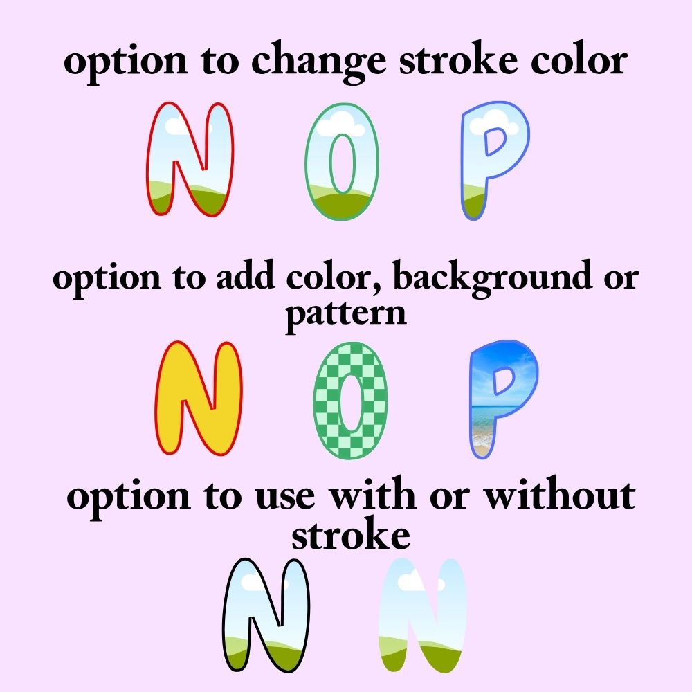 Editable Alphabet Canva Frame Template 2