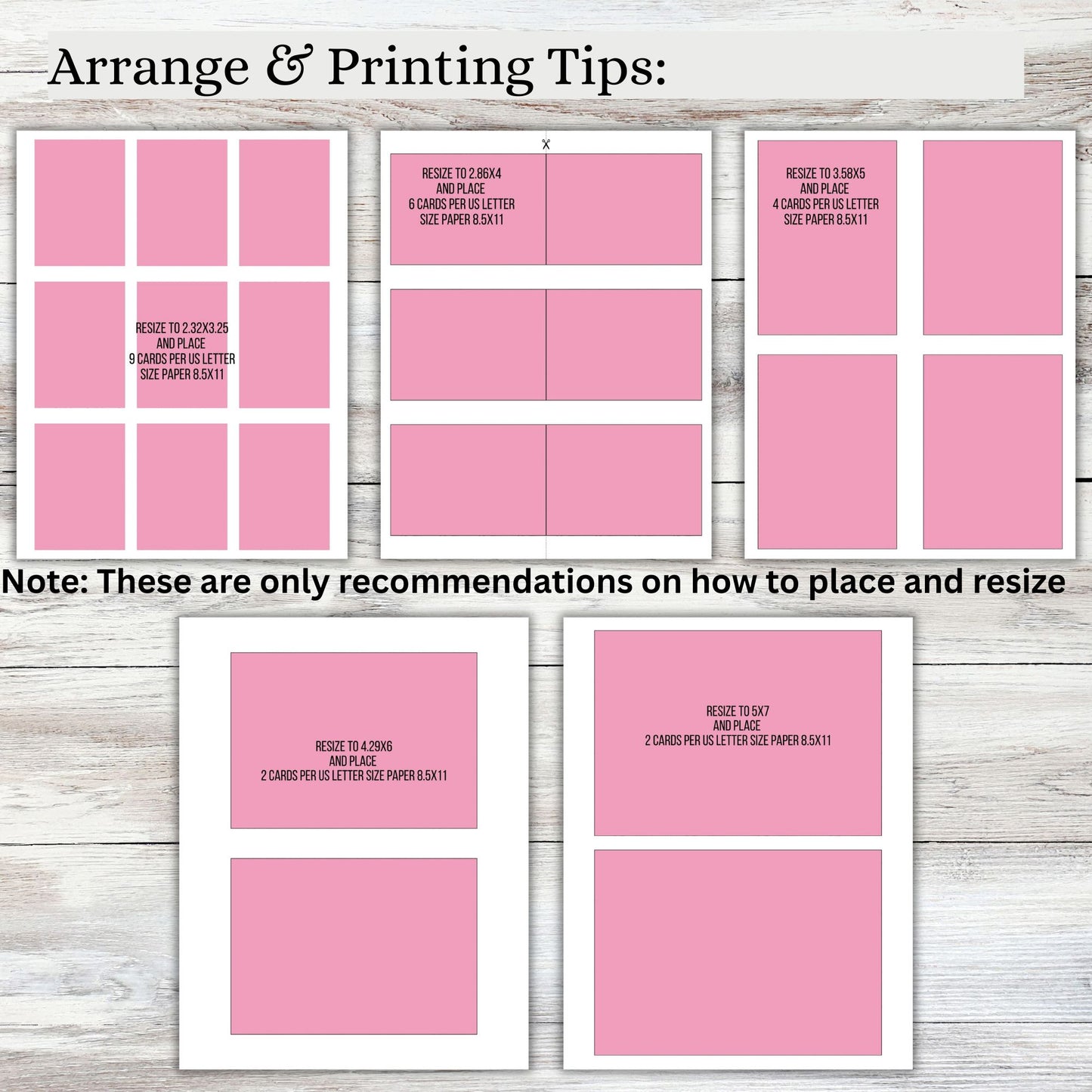 Multi Strawberry Valentines Day Printable Digital Card Bundle