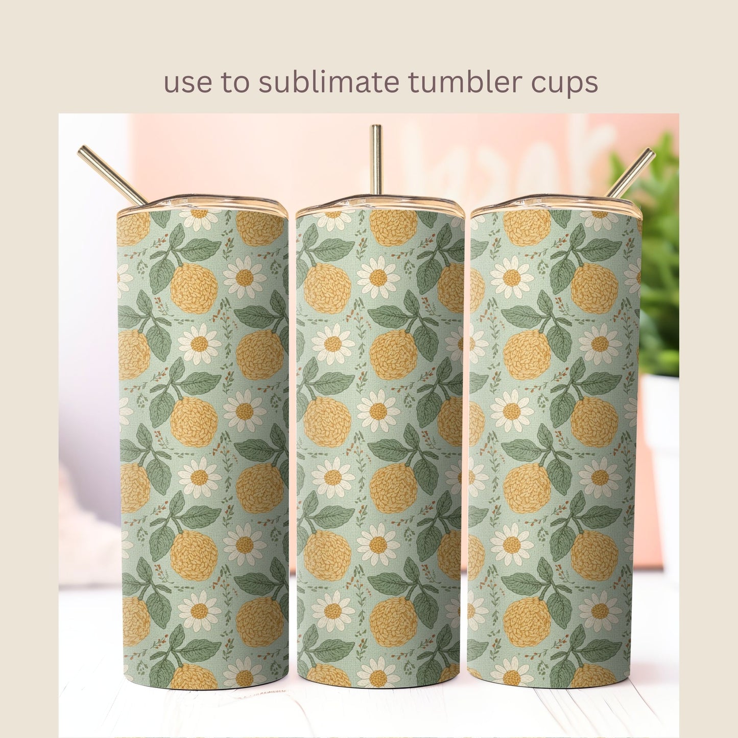 Faux Lemon Crochet Seamless Repeating Pattern Paper Bundle