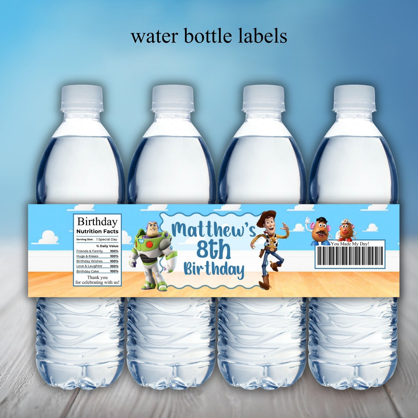 Toy Story Party Sticker Labels