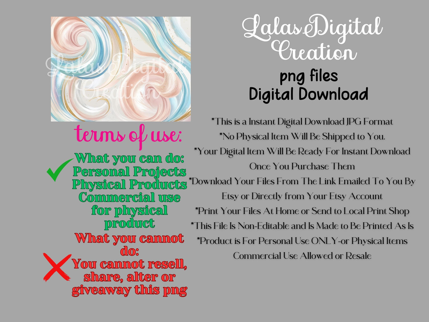 Blush Iridescent Watercolor Swirls Digital Pattern Paper Bundle