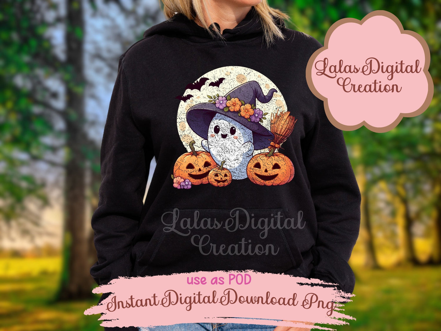 Halloween Ghost Clipart Instant Digital PNG Download