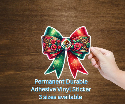 Mexico Coquette Bow Vinyl Sticker Decal