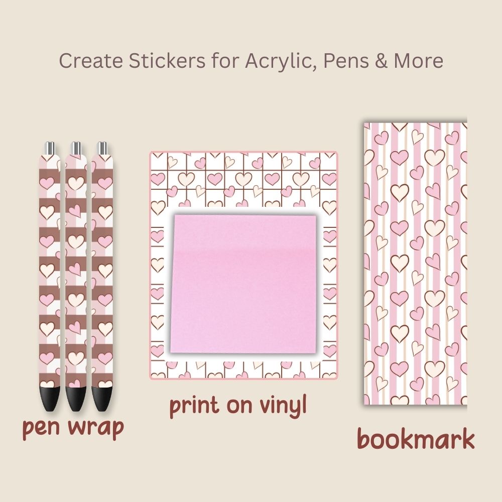 Multi Hearts Seamless Repeating Pattern Paper Bundle Set