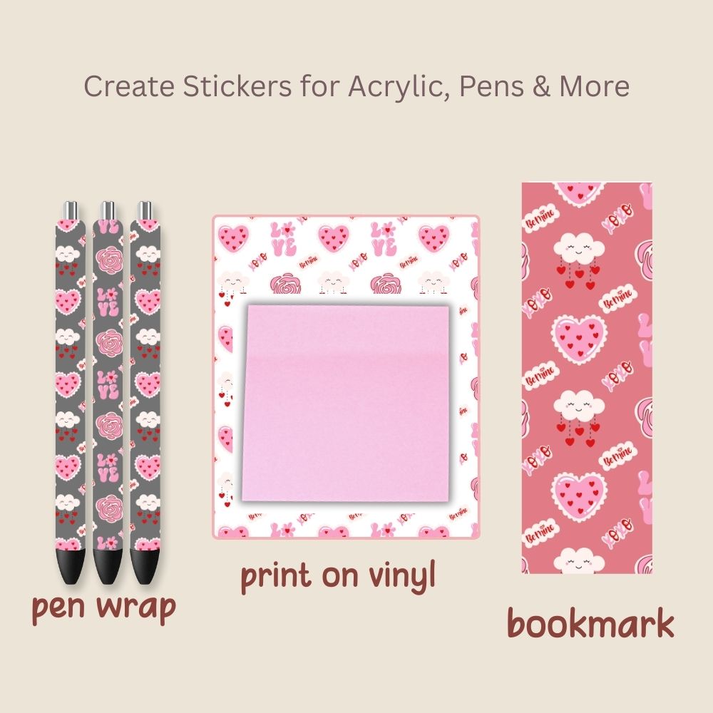 Valentines Be Mine XOXO Seamless Repeating Pattern Paper Bundle Set
