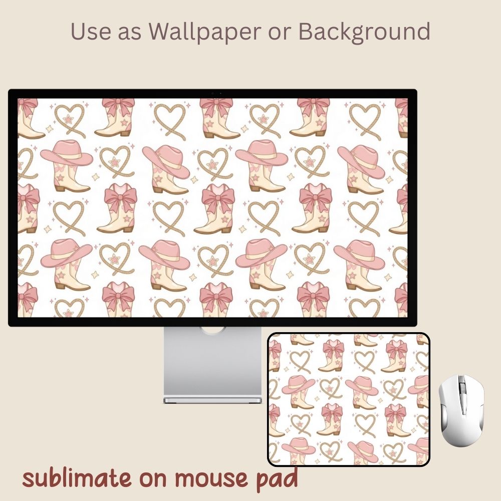 Coquette Preppy Western Seamless Repeating Pattern Paper Bundle Set