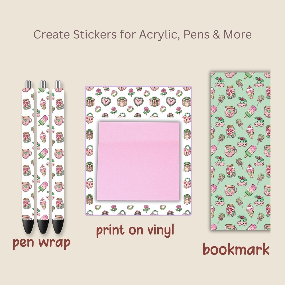 Kawaii Sweet Treat Seamless Repeating Pattern Paper Bundle Set