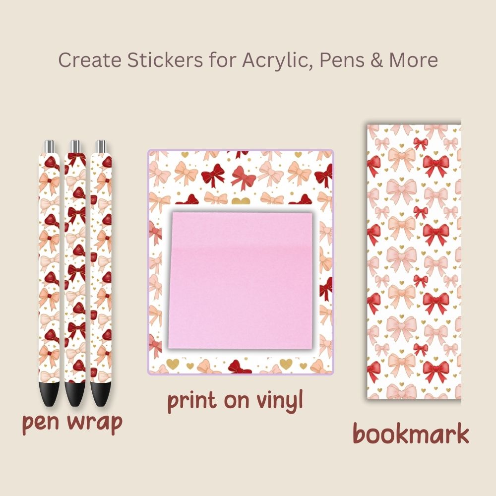 Valentines Coquette Bow Seamless Repeating Pattern Paper Bundle Set