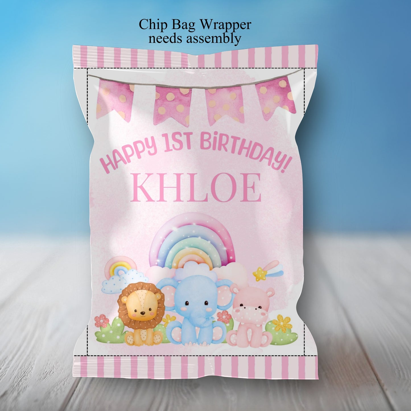 Zoo Animals Birthday Party Sticker Labels