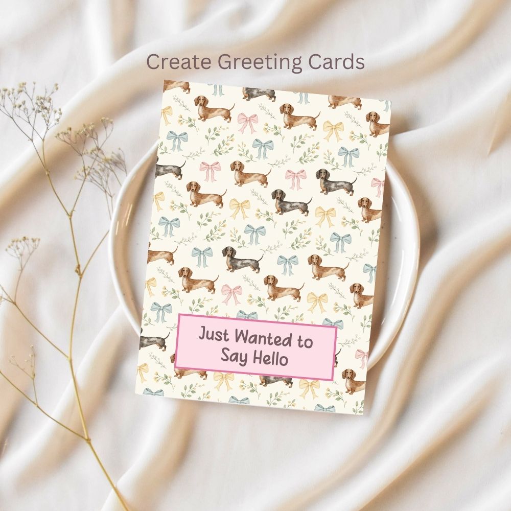 Dachshund dog Seamless Repeating Pattern Paper Bundle