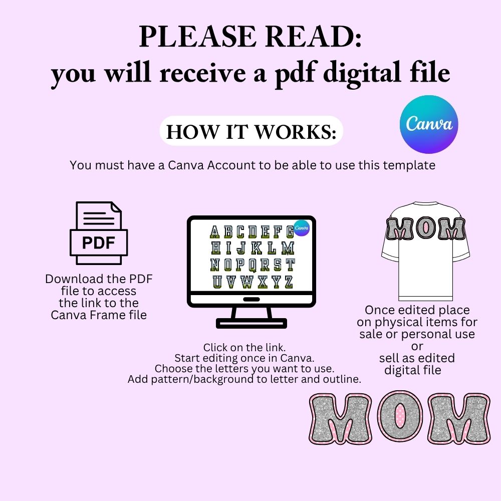 Editable Alphabet Canva Frame Template 3