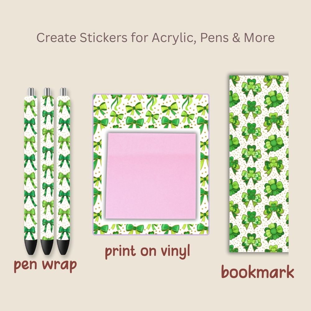 St Patrick Coquette BowSeamless Repeating Pattern Paper Bundle Set