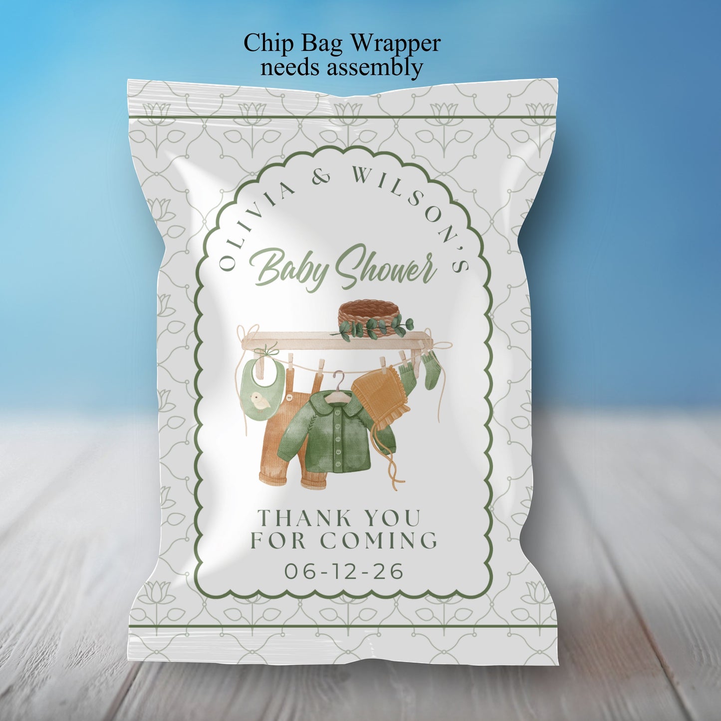 Boho Neutral Boys Baby Shower Party Sticker Labels