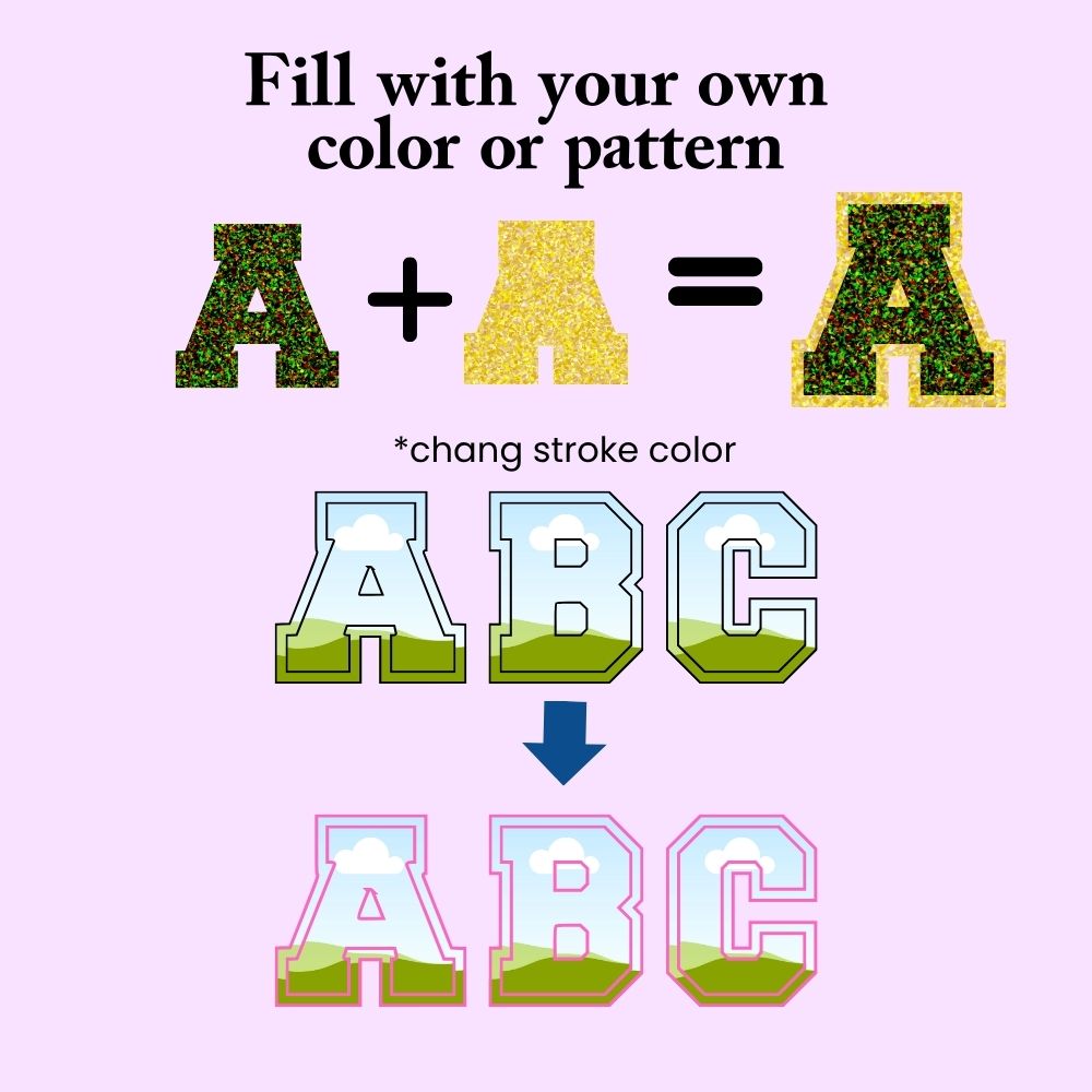 Editable Alphabet Canva Frame Template 4