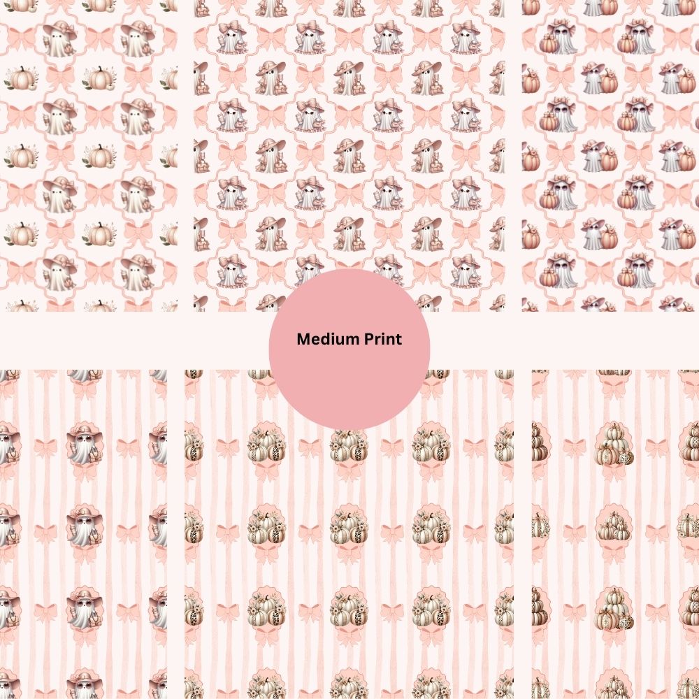 Elegant Ghost Seamless Digital Pattern Paper Bundle